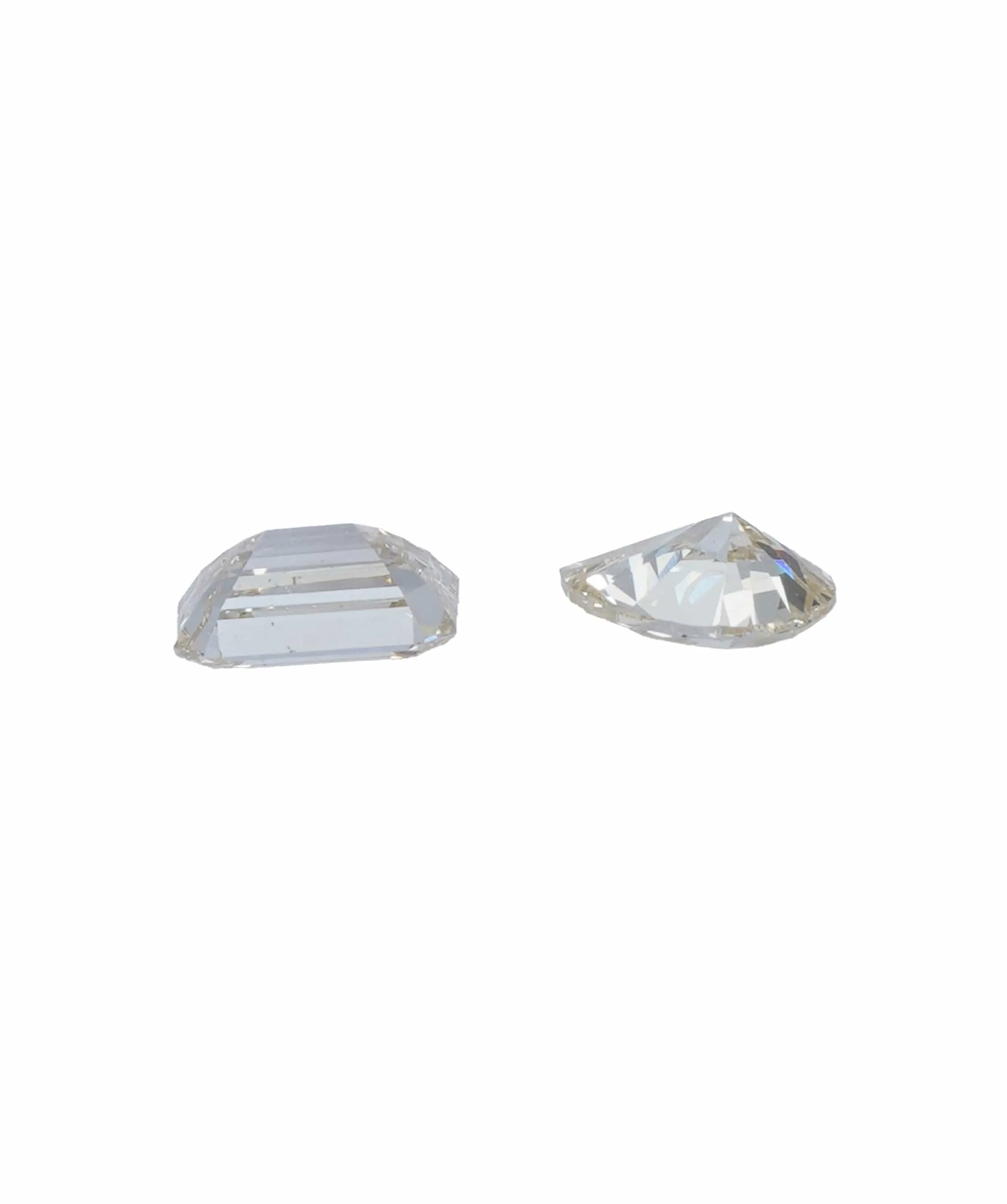 0.53 ct PEAR & EMERALD NATURAL LIGHT FANCY ORANGE DIAMOND SET OF 2 ANL-S20-22
