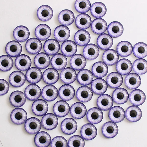 12mm 22colors for Choice All In Pairs Dragon Eyes Round Glass Cabochon Jewelry Finding Cameo Pendant Settings 50pcs/lot K03036