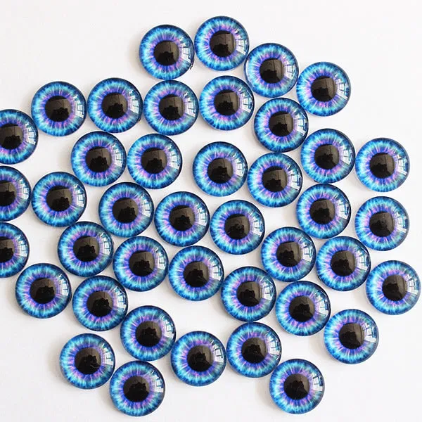 12mm 22colors for Choice All In Pairs Dragon Eyes Round Glass Cabochon Jewelry Finding Cameo Pendant Settings 50pcs/lot K03036