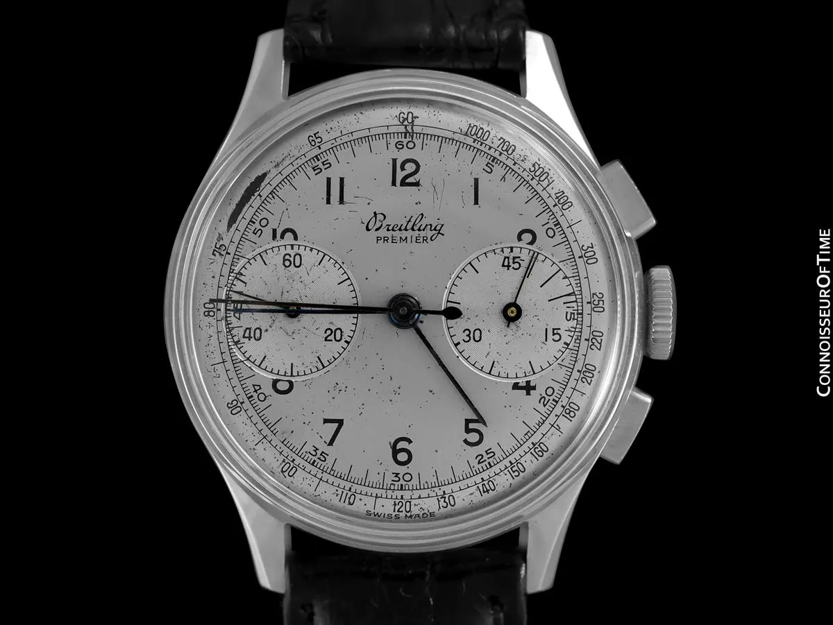 1945 Breitling Premier Vintage Full Size Pilot's Chronograph - Stainless Steel