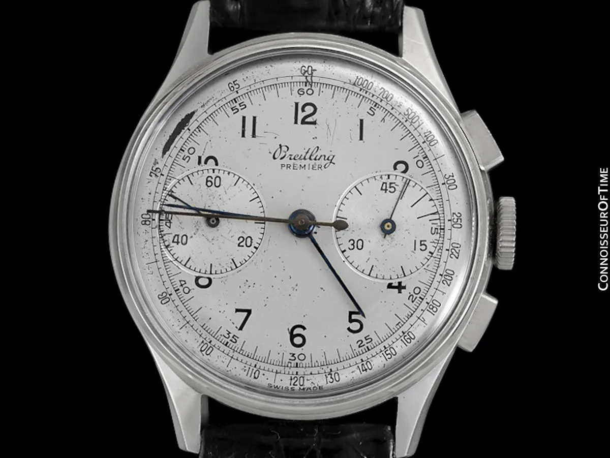 1945 Breitling Premier Vintage Full Size Pilot's Chronograph - Stainless Steel