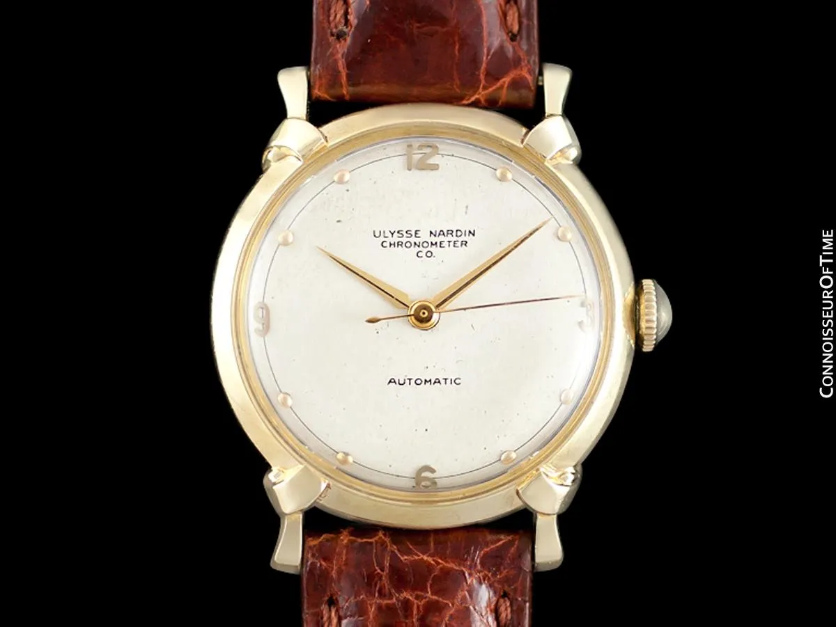 1950's Ulysse Nardin Vintage Mens Automatic Chronometer Watch - 14K Gold