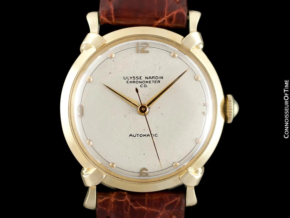 1950's Ulysse Nardin Vintage Mens Automatic Chronometer Watch - 14K Gold
