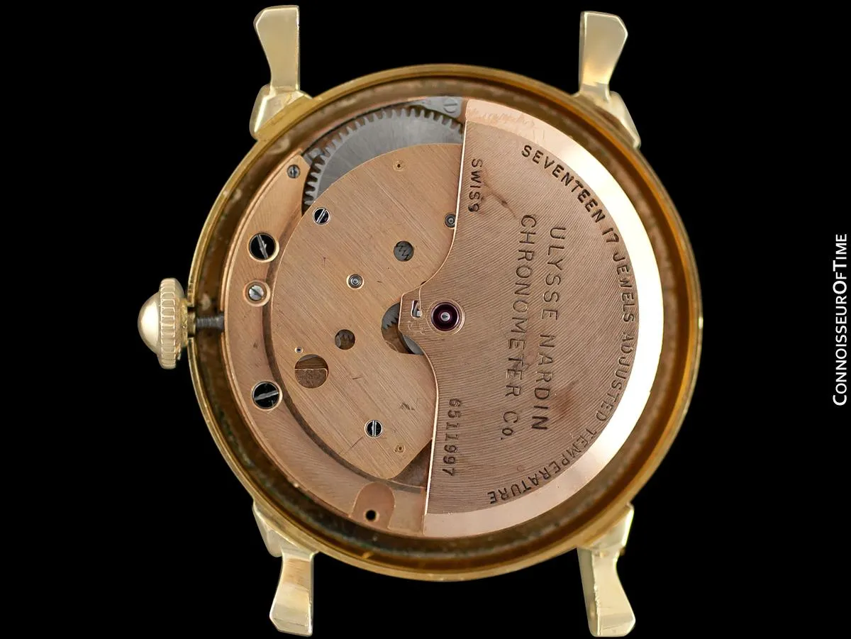 1950's Ulysse Nardin Vintage Mens Automatic Chronometer Watch - 14K Gold