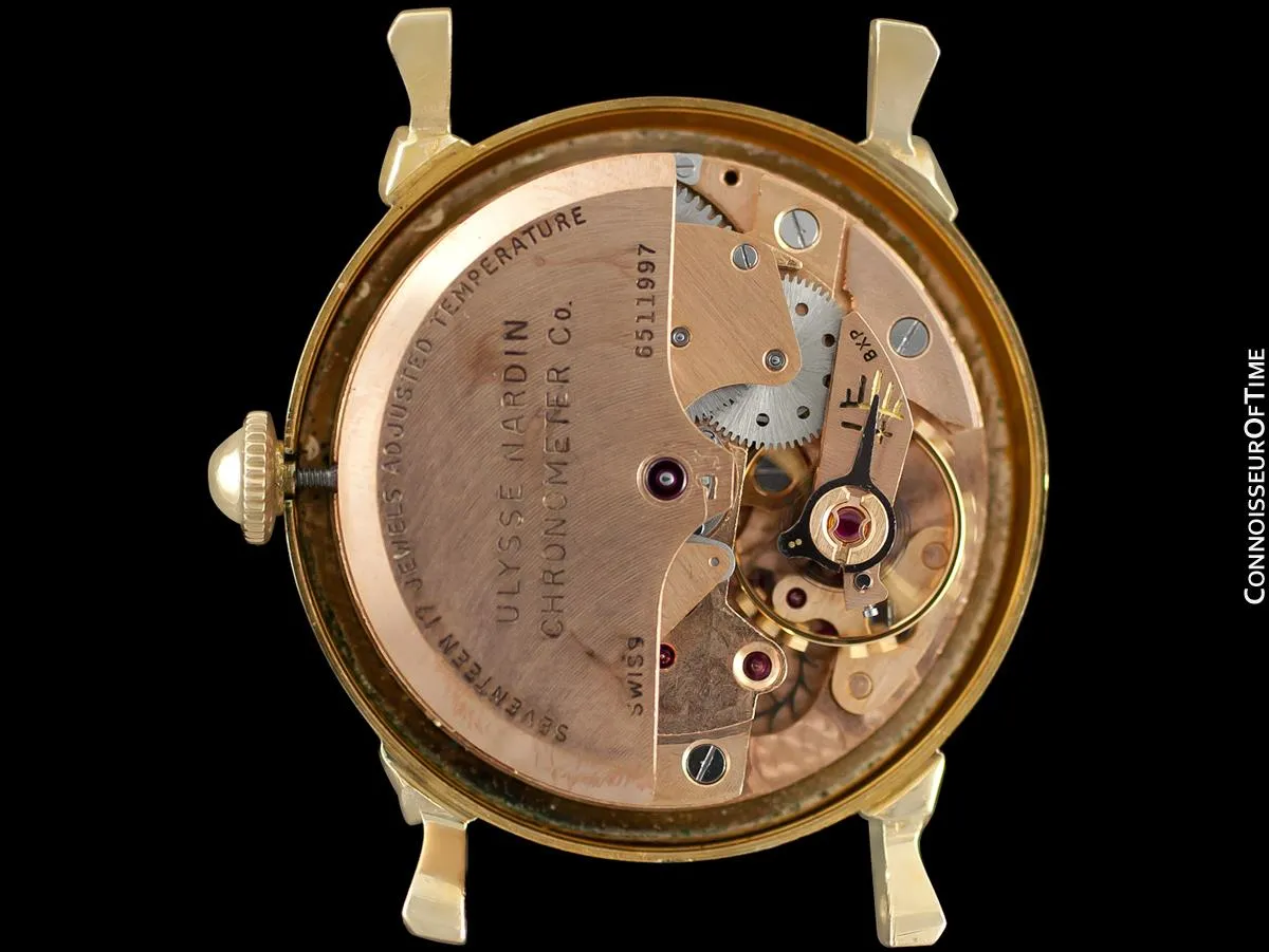 1950's Ulysse Nardin Vintage Mens Automatic Chronometer Watch - 14K Gold