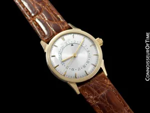 1954 Jaeger-LeCoultre Vintage Calendar Date Mens Watch - 14K Gold