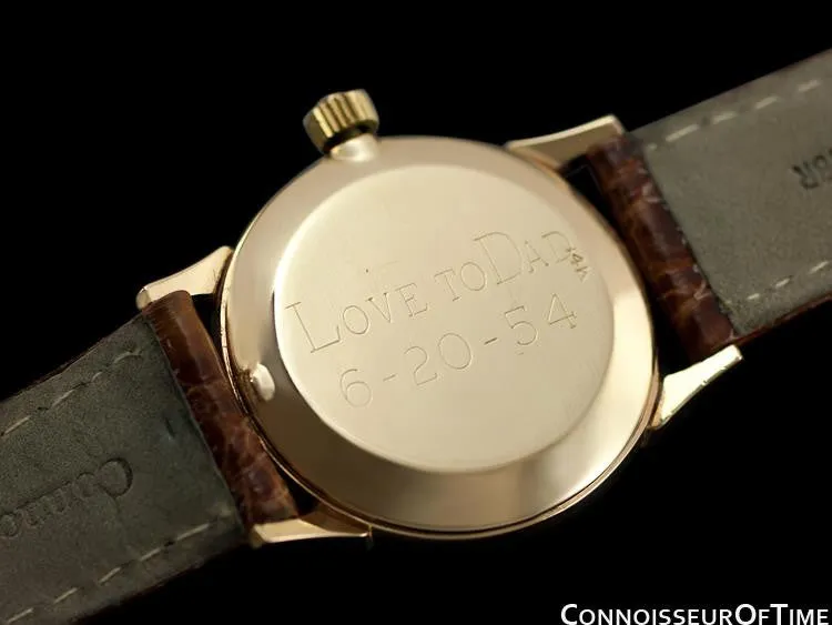 1954 Jaeger-LeCoultre Vintage Calendar Date Mens Watch - 14K Gold