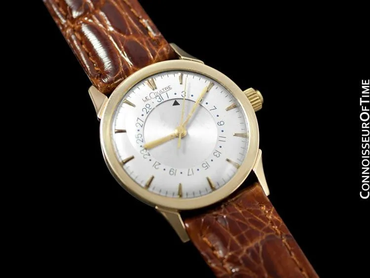 1954 Jaeger-LeCoultre Vintage Calendar Date Mens Watch - 14K Gold