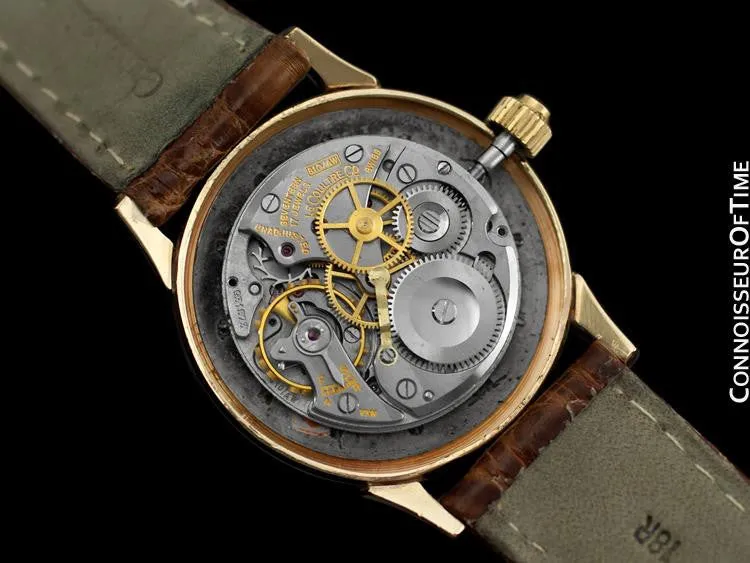 1954 Jaeger-LeCoultre Vintage Calendar Date Mens Watch - 14K Gold