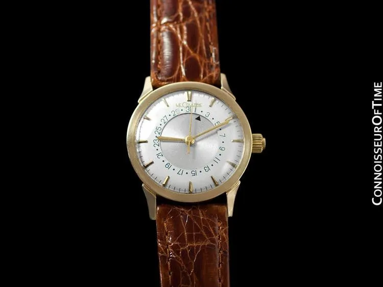 1954 Jaeger-LeCoultre Vintage Calendar Date Mens Watch - 14K Gold