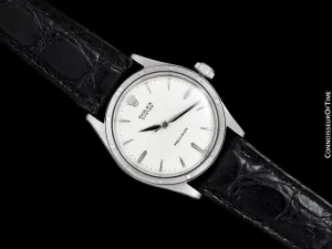 1955 Rolex Oyster Precision Classic Vintage Mens Handwound Watch - Stainless Steel