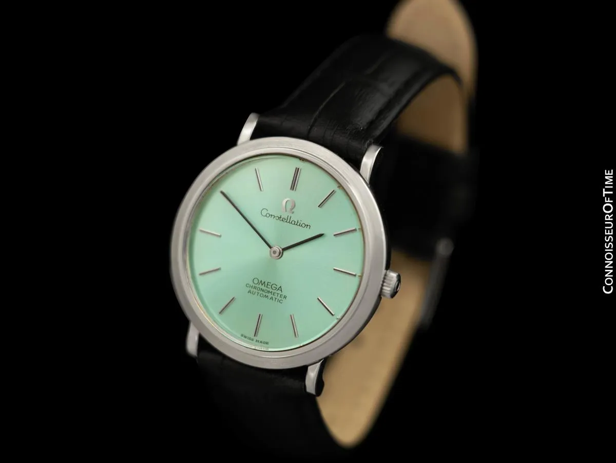 1968 Omega Constellation Mens Automatic Chronometer Tiffany Blue Dial Watch - Stainless Steel