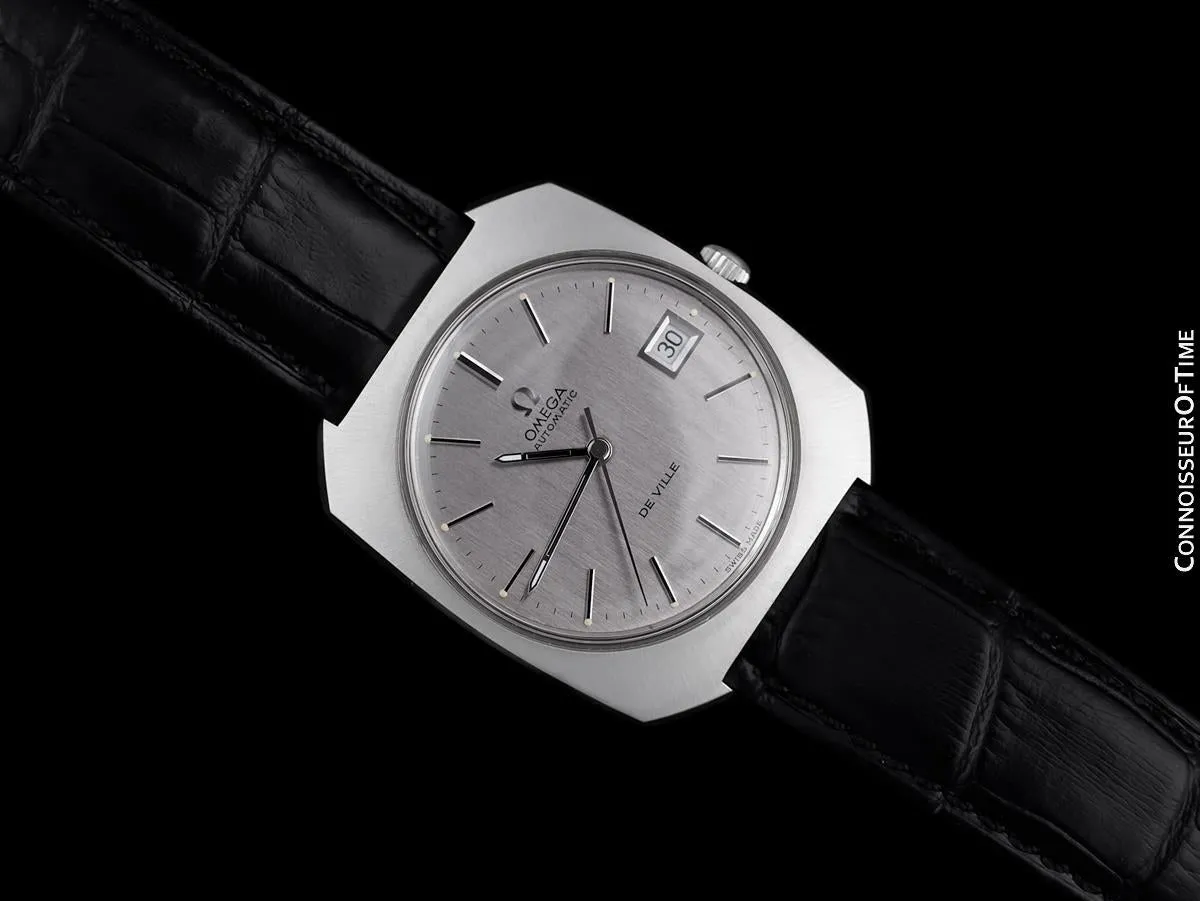 1971 Omega De Ville Vintage Large Mens Automatic Classic Retro Watch - Stainless Steel