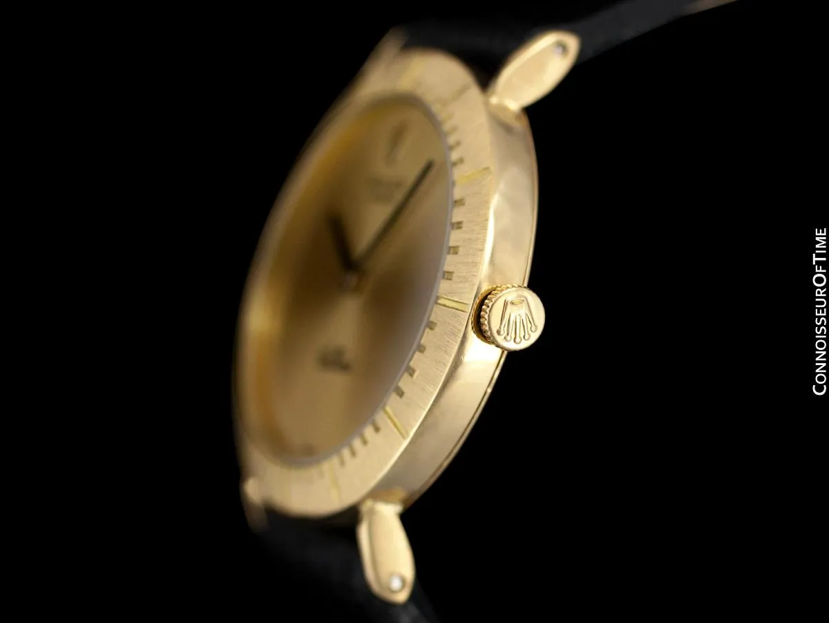 1971 Rolex Cellini Vintage Mens Midsize Handwound Watch, Ref. 4083 - 18K Gold