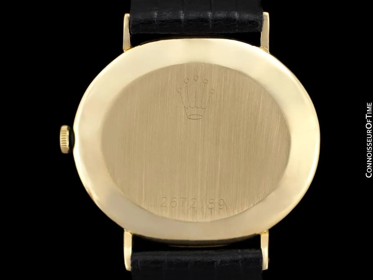 1971 Rolex Cellini Vintage Mens Midsize Handwound Watch, Ref. 4083 - 18K Gold