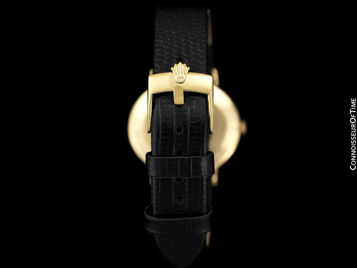 1971 Rolex Cellini Vintage Mens Midsize Handwound Watch, Ref. 4083 - 18K Gold