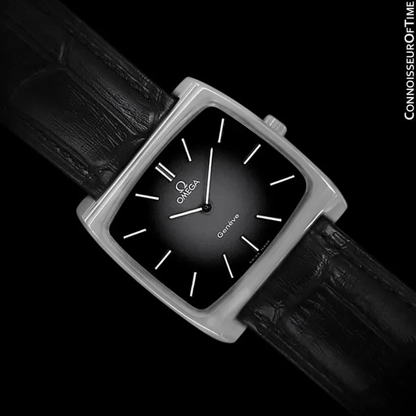 1973 Omega Geneve Vintage Mens Full Size Handwound TV Watch - Stainless Steel