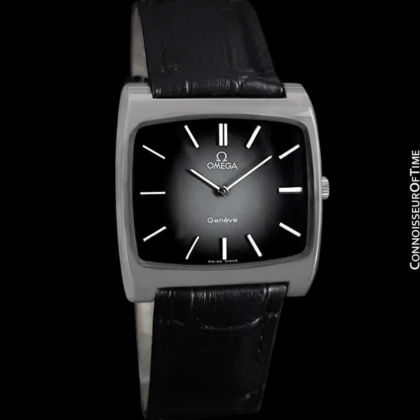 1973 Omega Geneve Vintage Mens Full Size Handwound TV Watch - Stainless Steel