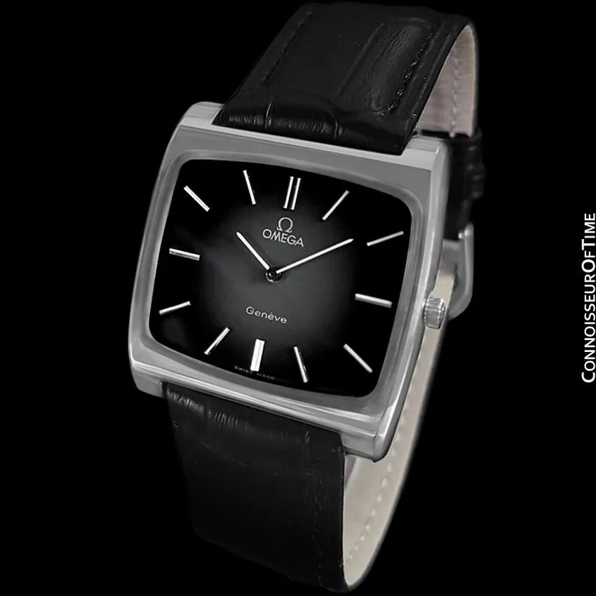 1973 Omega Geneve Vintage Mens Full Size Handwound TV Watch - Stainless Steel