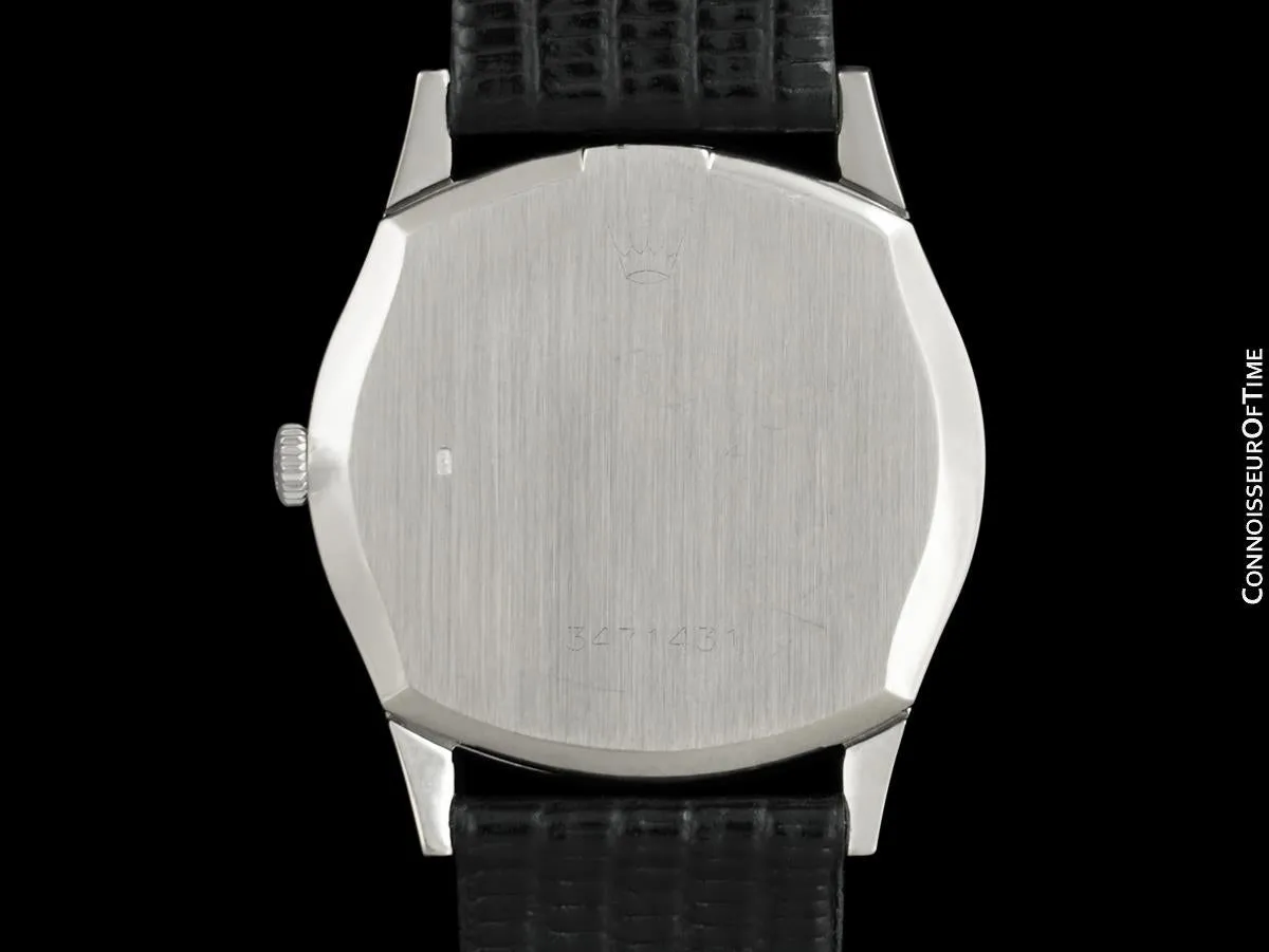1973 Rolex Cellini Vintage Mens Handwound Dress Watch, Ref. 3804 - 18K White Gold