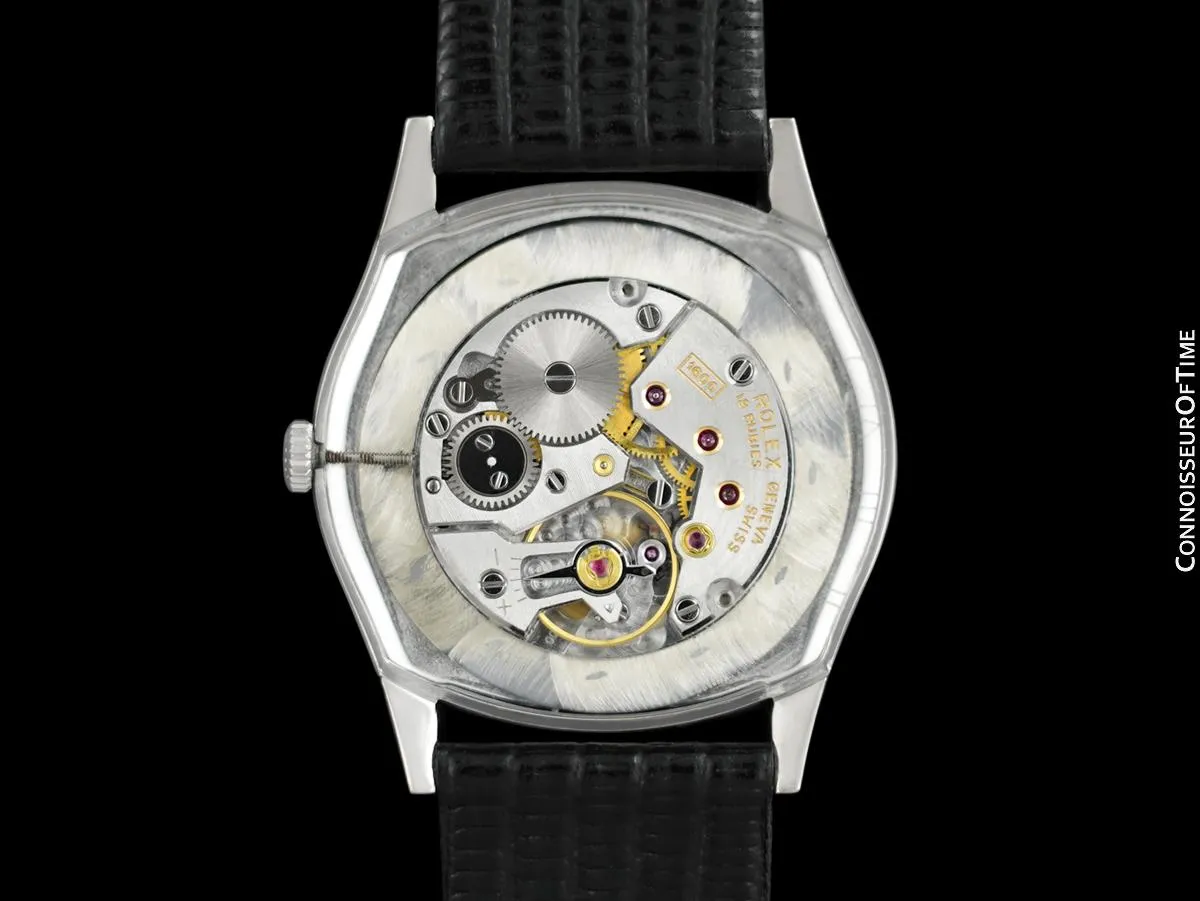 1973 Rolex Cellini Vintage Mens Handwound Dress Watch, Ref. 3804 - 18K White Gold