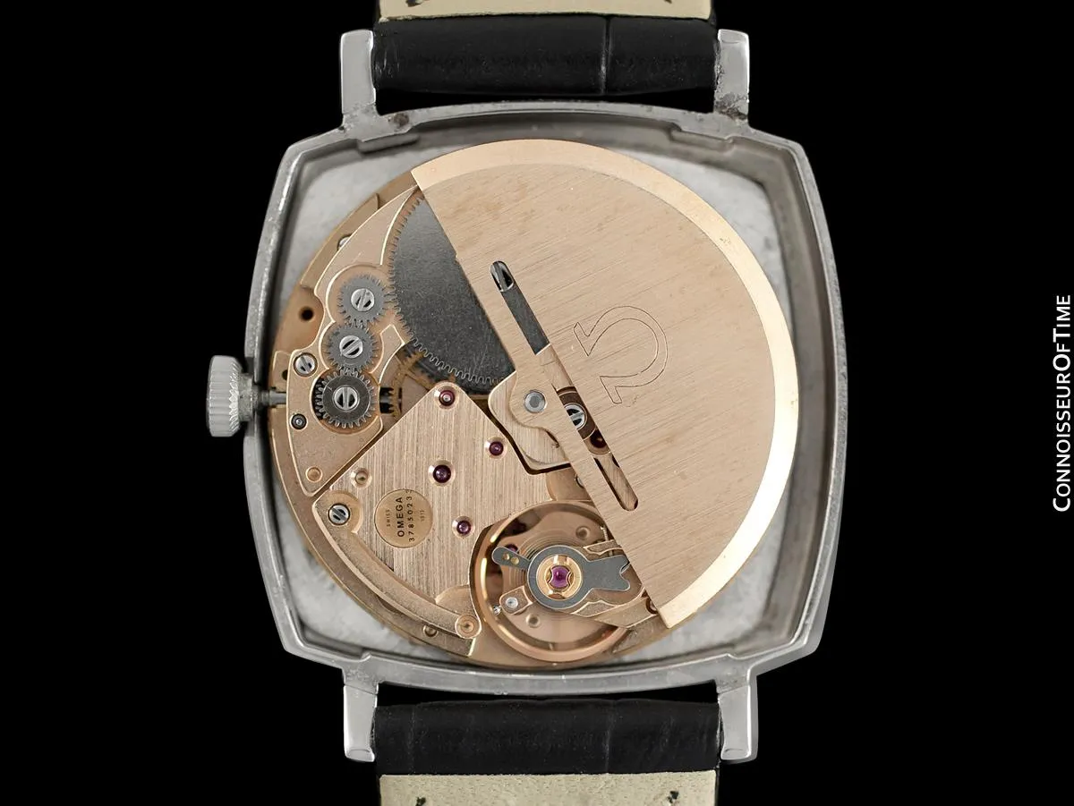 1974 Omega Geneve Vintage Mens Unisex Handwound Dress Watch with Disney's Pluto Dog - Stainless Steel