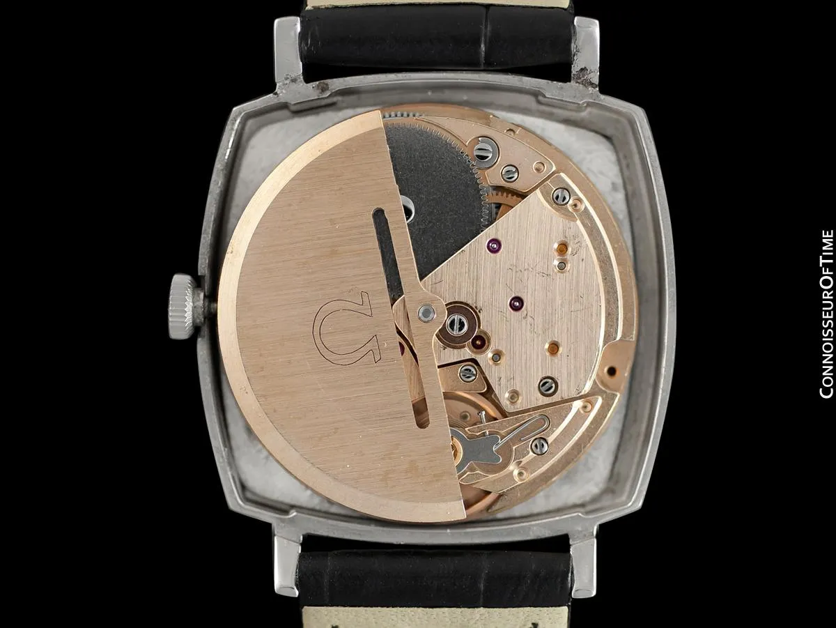1974 Omega Geneve Vintage Mens Unisex Handwound Dress Watch with Disney's Pluto Dog - Stainless Steel