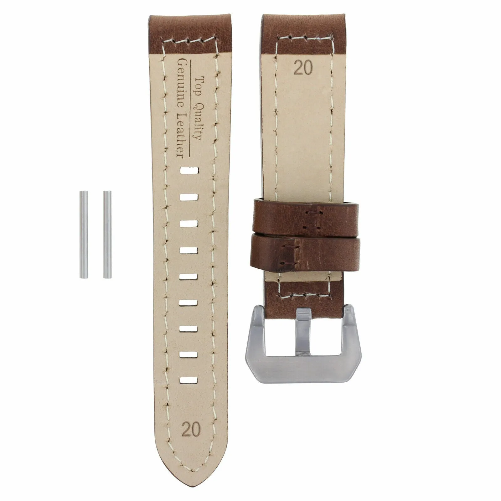 20-22-24MM  LEATHER WATCH BAND STRAP FOR ZENITH PILOT AERONEV TYPE 20 WATCH