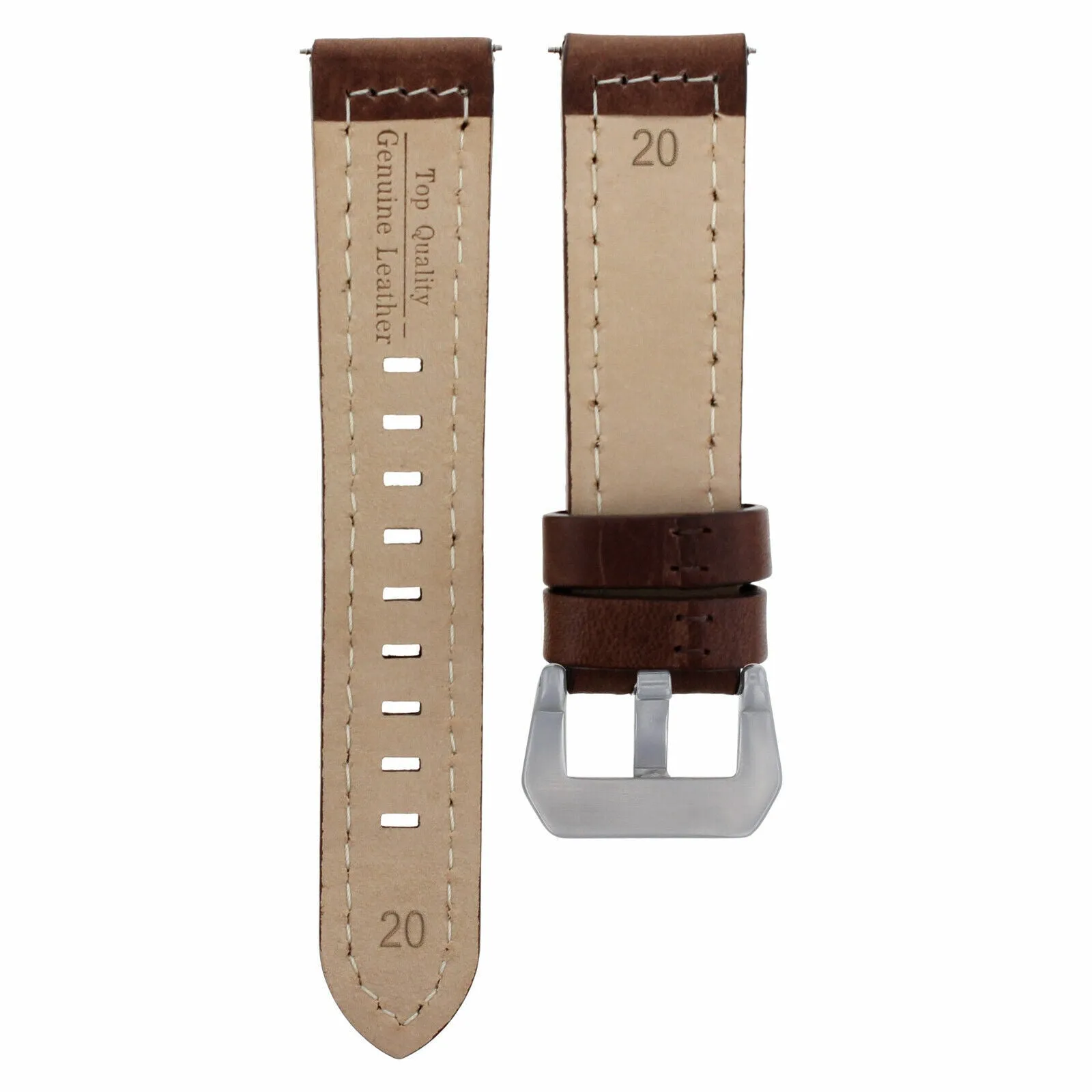 20-22-24MM  LEATHER WATCH BAND STRAP FOR ZENITH PILOT AERONEV TYPE 20 WATCH