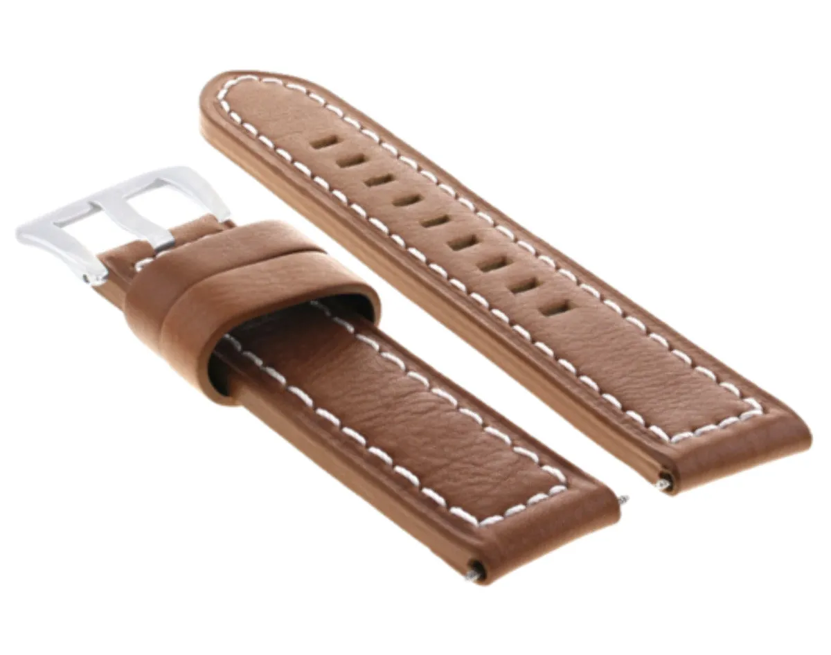 20-22-24MM  LEATHER WATCH BAND STRAP FOR ZENITH PILOT AERONEV TYPE 20 WATCH