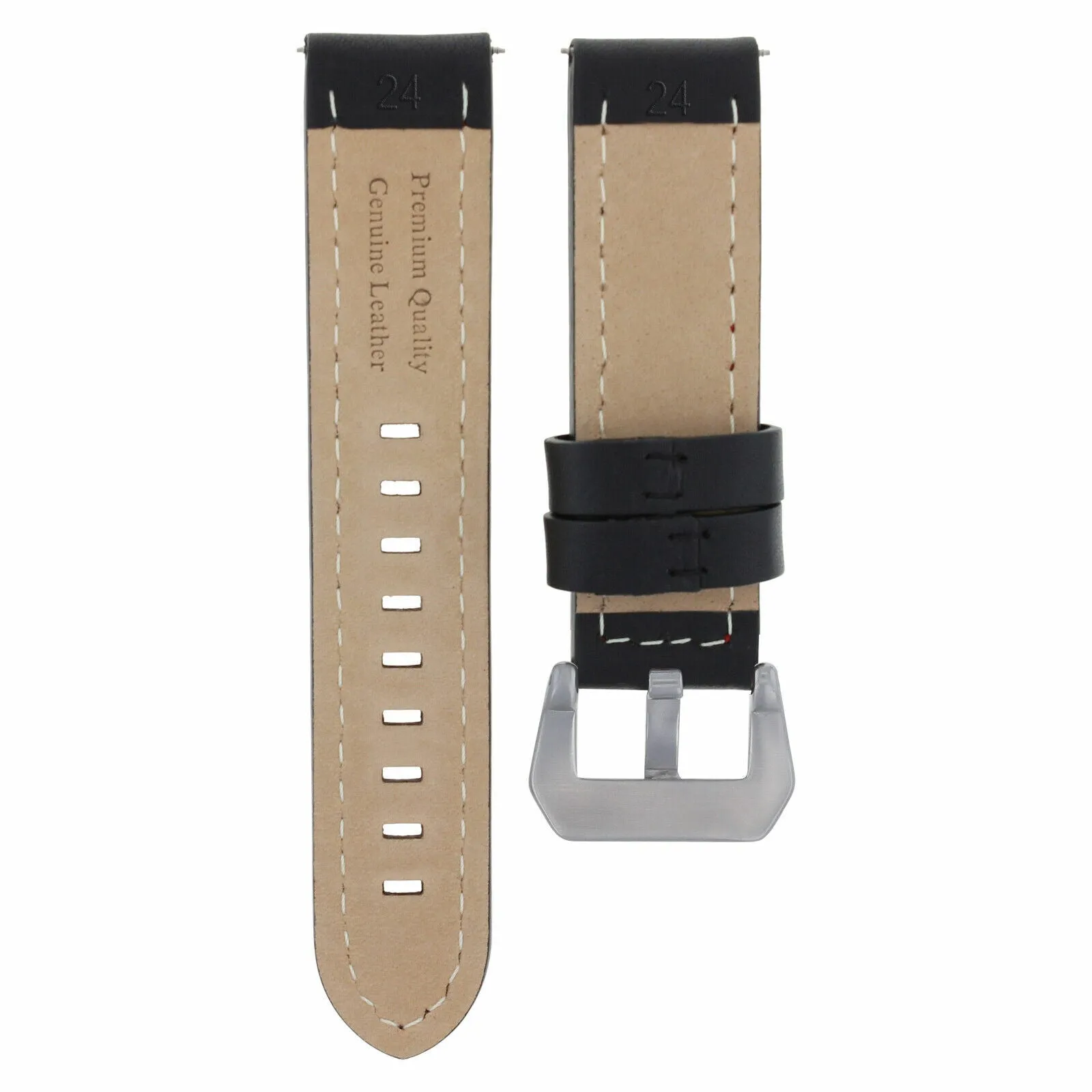 20-22-24MM  LEATHER WATCH BAND STRAP FOR ZENITH PILOT AERONEV TYPE 20 WATCH