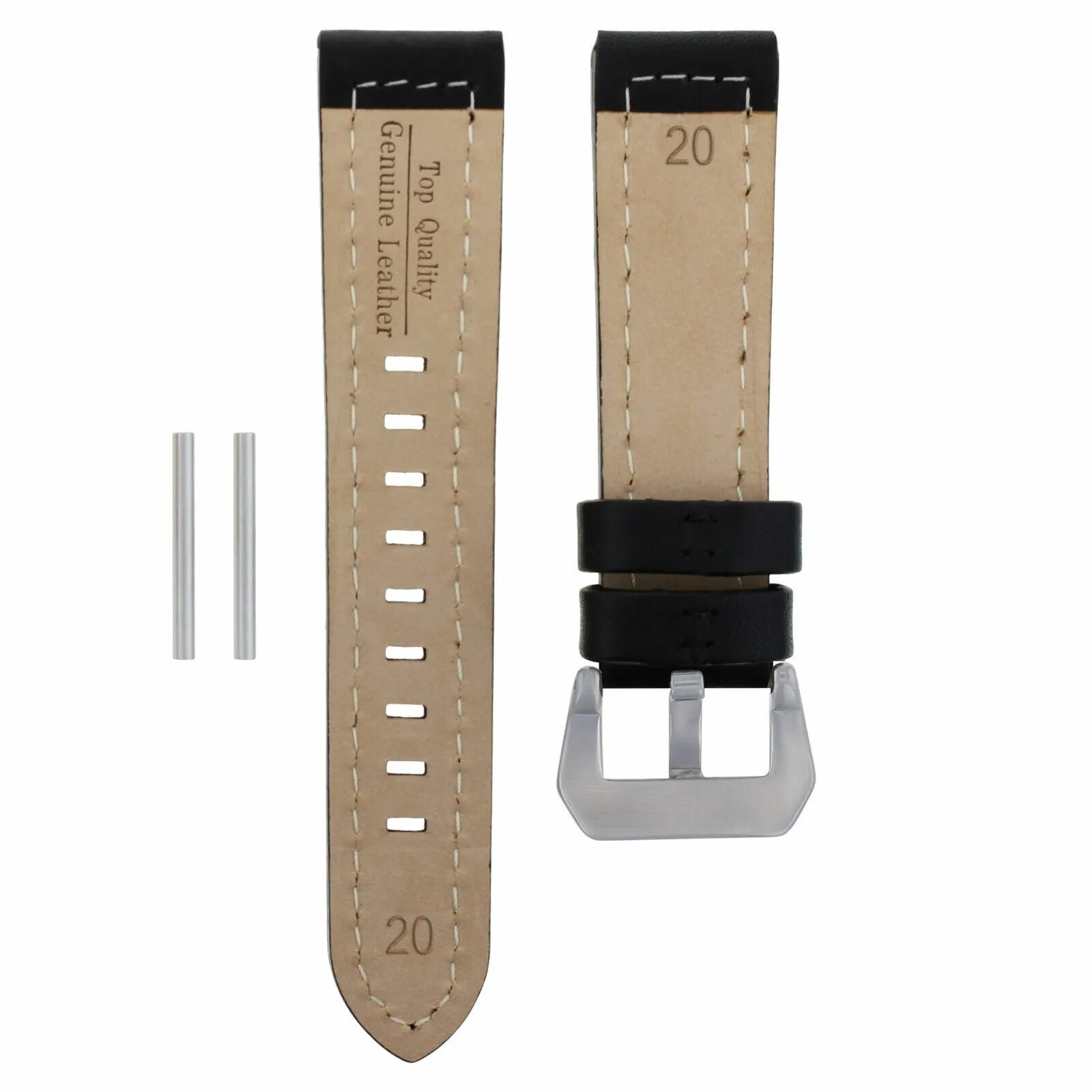20-22-24MM  LEATHER WATCH BAND STRAP FOR ZENITH PILOT AERONEV TYPE 20 WATCH