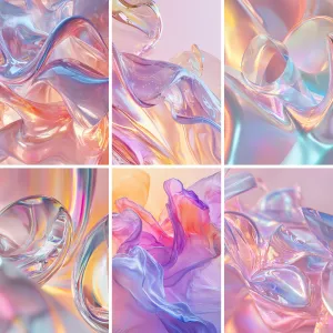 20 Abstract Soft and Calm Digital Assets Bundle (With MRR  Master Resell Rights)