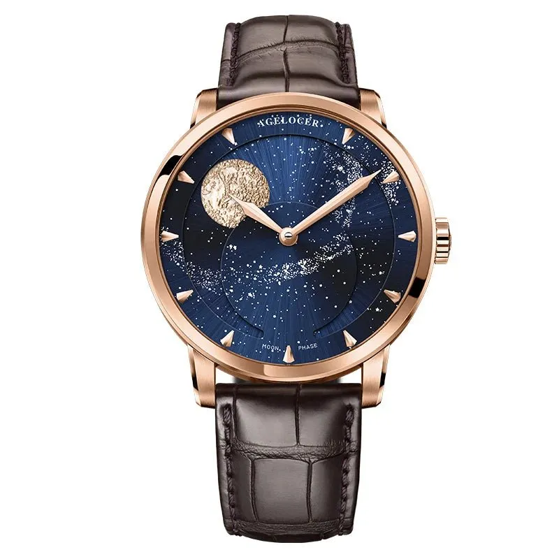 AGELOCER Designer Moon Phase Luxury Watch