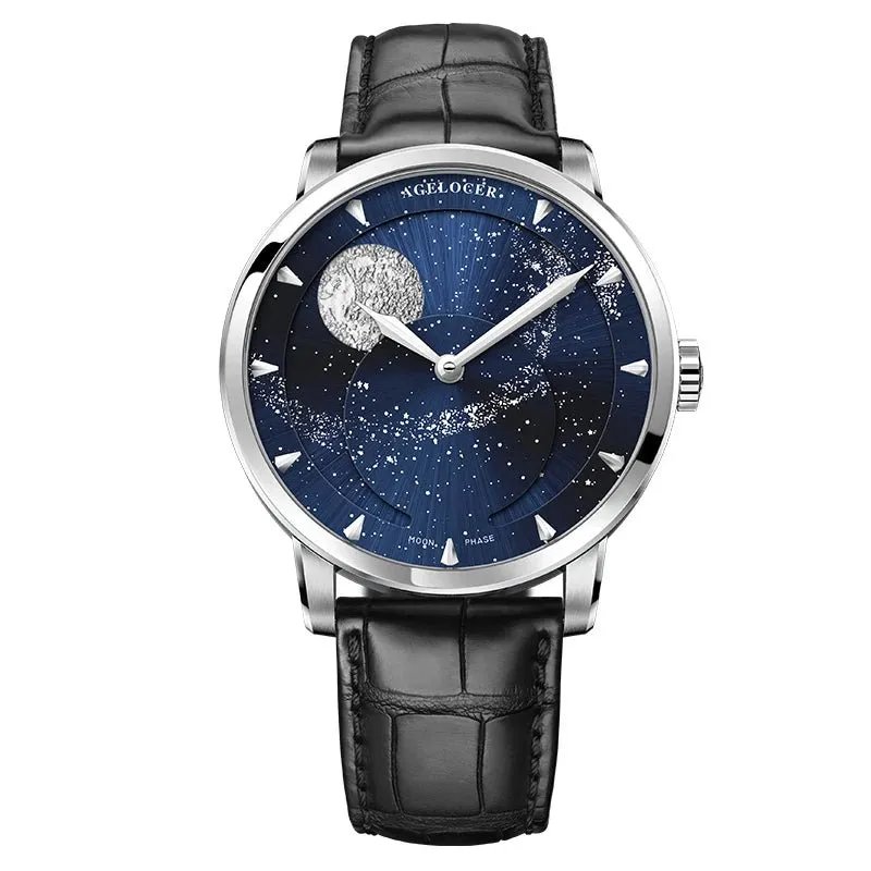 AGELOCER Designer Moon Phase Luxury Watch