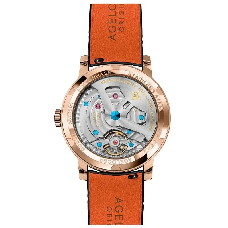 AGELOCER Designer Moon Phase Luxury Watch