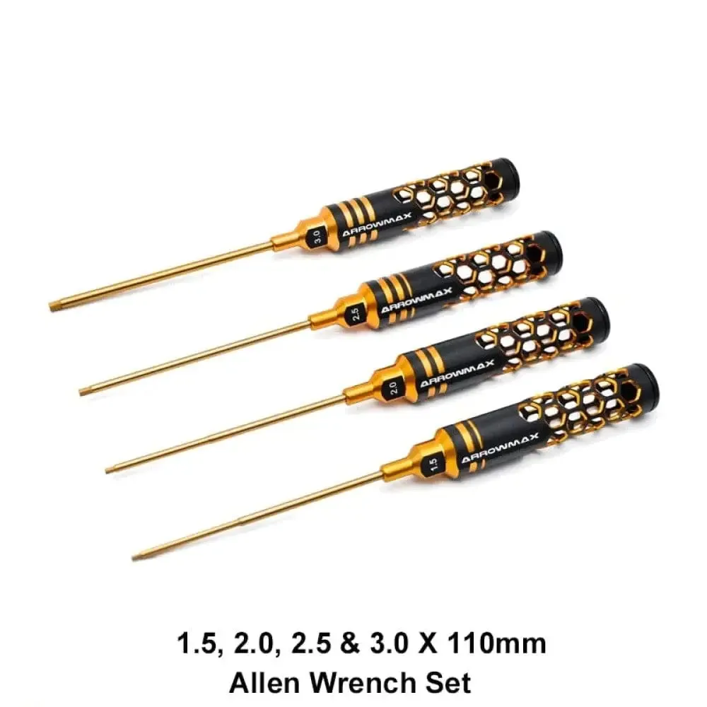 Allen Wrench Screwdriver Set 1.5, 2.0, 2.5 & 3.0 x 110mm Limited Edition Rc Tools