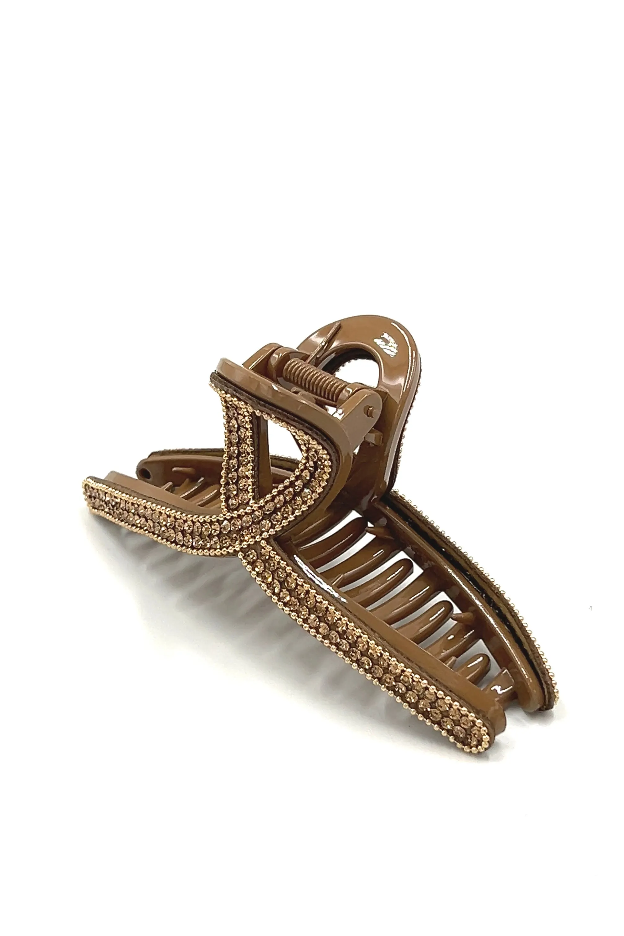 Amber Crystal Ribbon Hair Jaw
