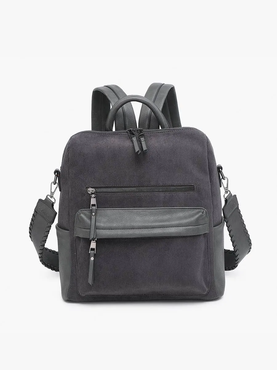 Amelia Corduroy Convertible Backpack w/ Guitar Strap