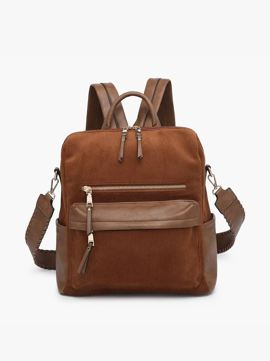 Amelia Corduroy Convertible Backpack w/ Guitar Strap