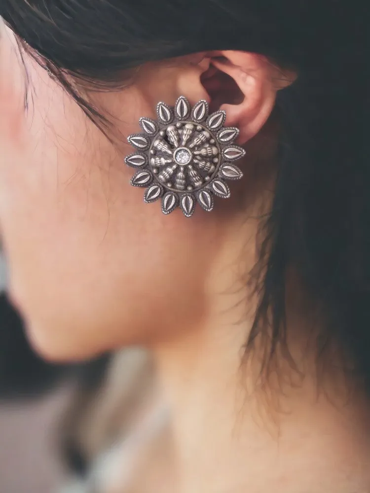 Antique Rakhs Oxidised Studs
