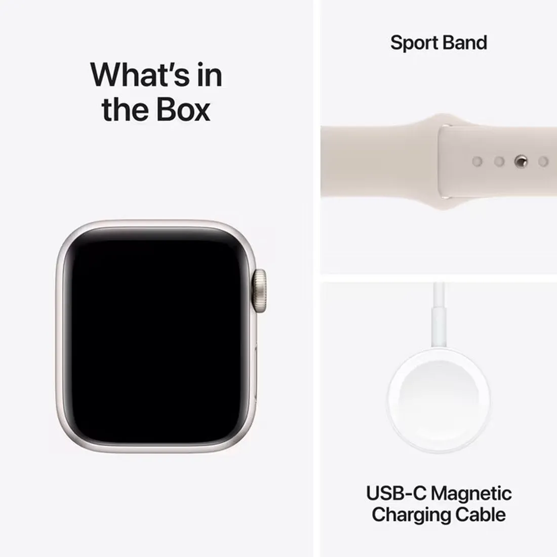 Apple Watch SE2 40mm GPS   Cellular 2nd Gen Starlight Aluminium Case Starlight Sport Band (S/M) - AU Version  ( Refurbished Gradde-A )