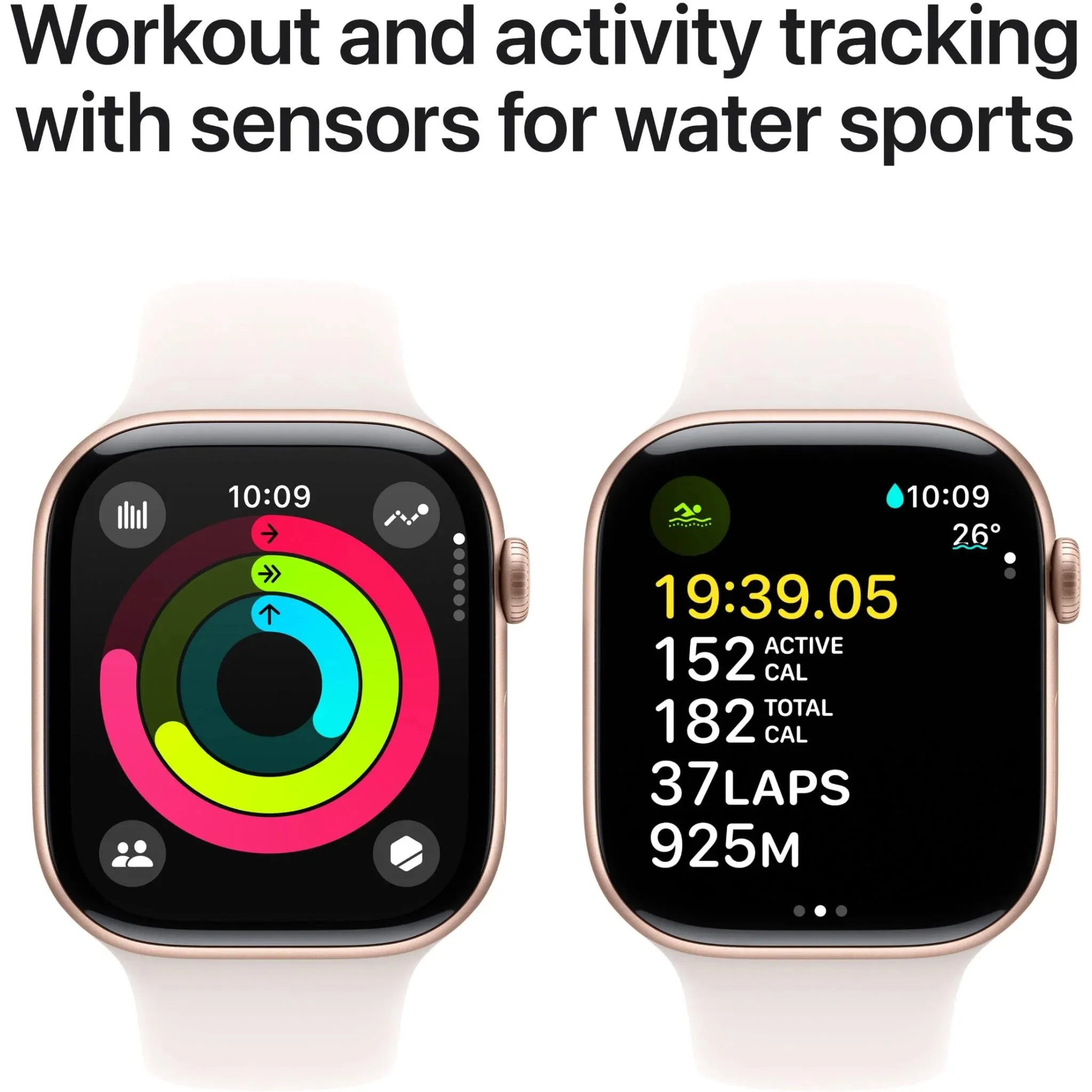 Apple Watch Series 10 42mm Rose Gold Aluminium Case GPS Cellular Sport Band- Pristine - Refurbished ( AU Version )