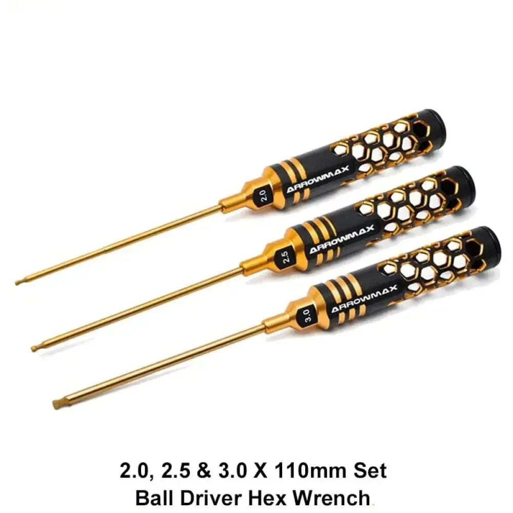 Ball Driver Hex Wrench Set 2.0, 2.5 & 3.0 x 110mm Limited Edition Rc Tools