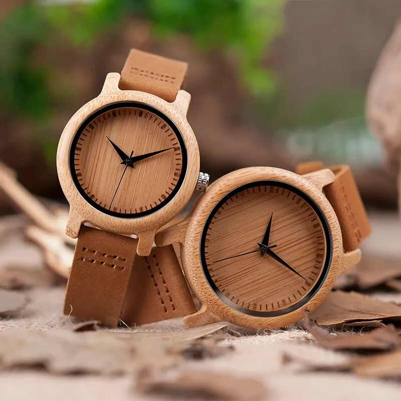 Bamboo Couples  Handmade Natural Wood Luxury Wristwatches