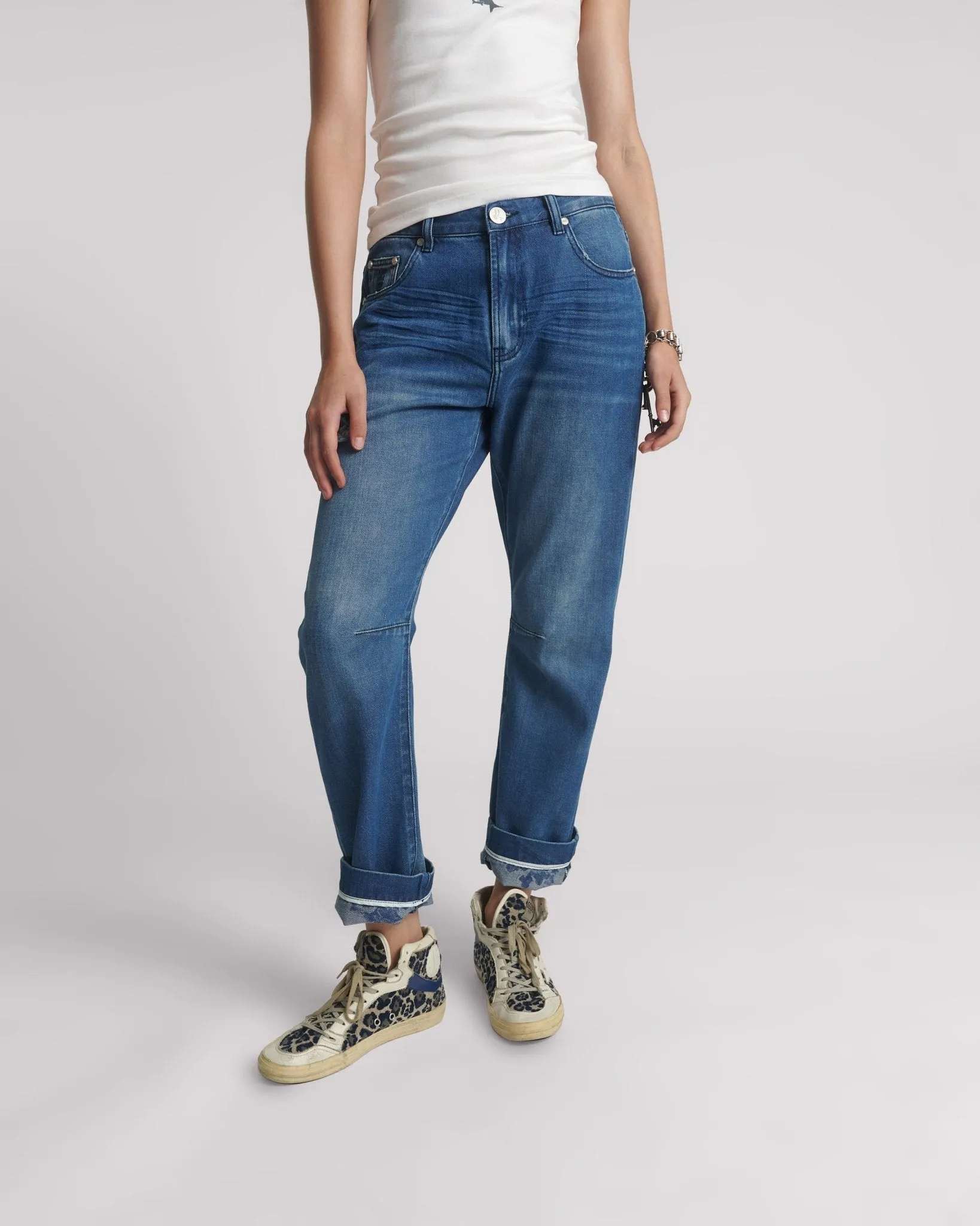 Bandits Low Waist Relaxed Jeans - Rosewood