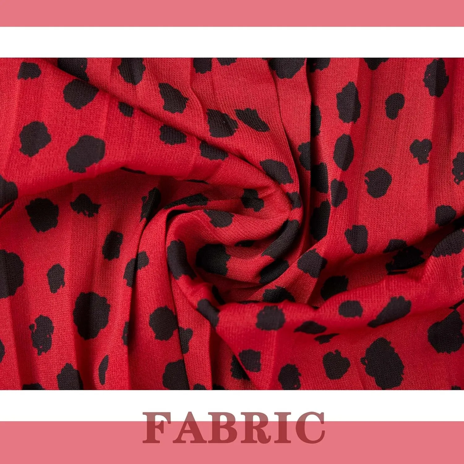 Basoteeuo Womens Skirt Leopard Print Midi Long Shirring Pleated Skirts High Waisted A Line Skirts