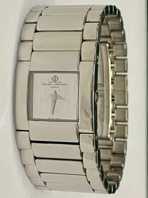 BAUME & MERCIER SS High Polish Mirror Style Dial w/ White Hands- $10K APR w/COA!
