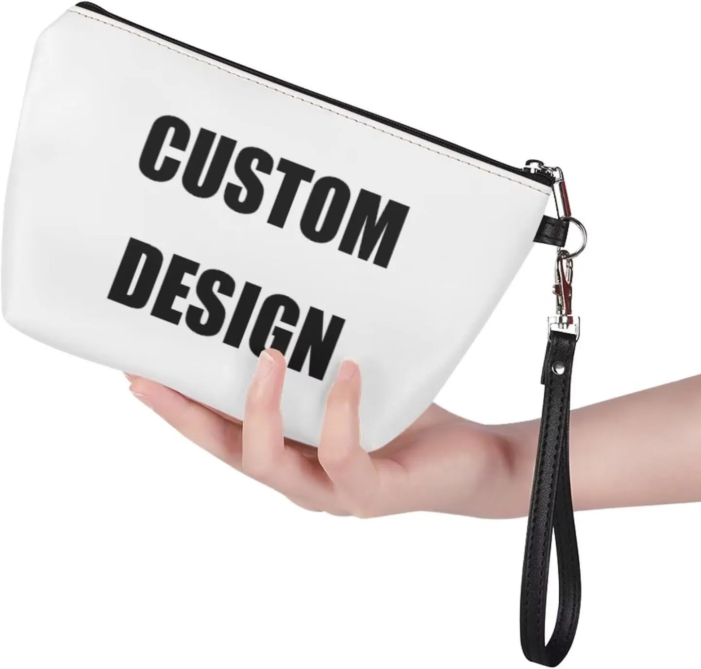 Bigcardesigns Custom Design Travel Cosmetic Toiletry Organizer Case for Women Zipper Wallet Large Makeup Bags Portable Cosmetic Purse Gifts