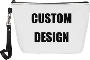 Bigcardesigns Custom Design Travel Cosmetic Toiletry Organizer Case for Women Zipper Wallet Large Makeup Bags Portable Cosmetic Purse Gifts